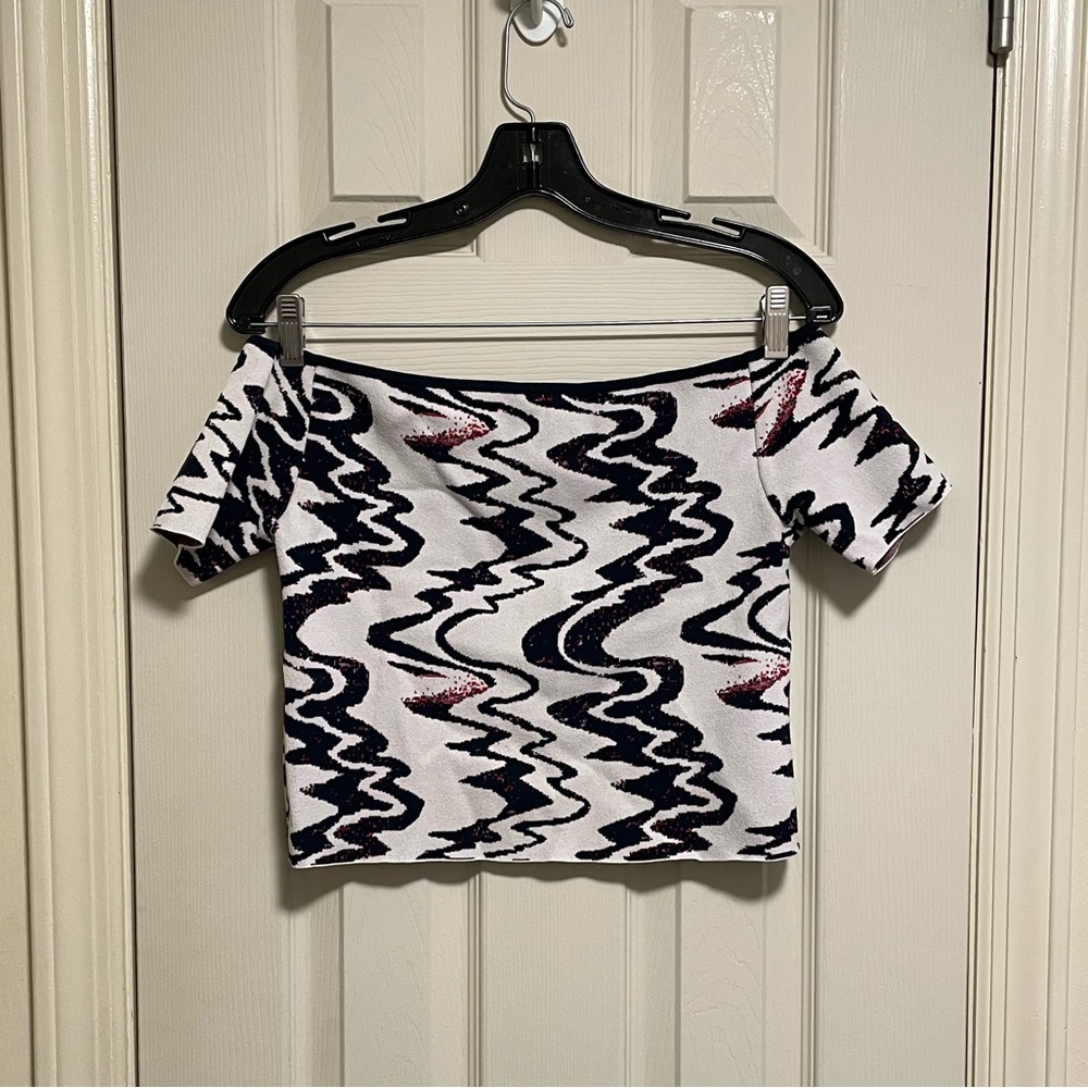 DROMe off the shoulder printed top